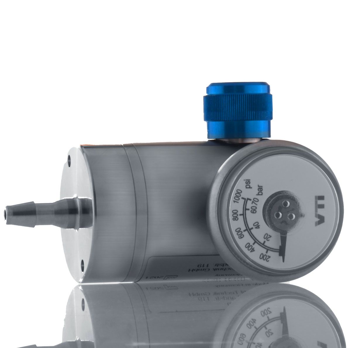 Dräger X-dock Druckminderer - 0,5 bar Festdruckventil - vernickelt für Prüfgasflaschen (5/8 x18) (NICHT für reaktive Gase geeignet z.B. Chlor)